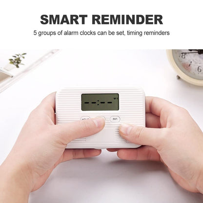 Pill Timer,Electronic Pill Dispenser Digital Pill Organizer Medication Organizer Automatic Alarm Reminder for Travel Home Use