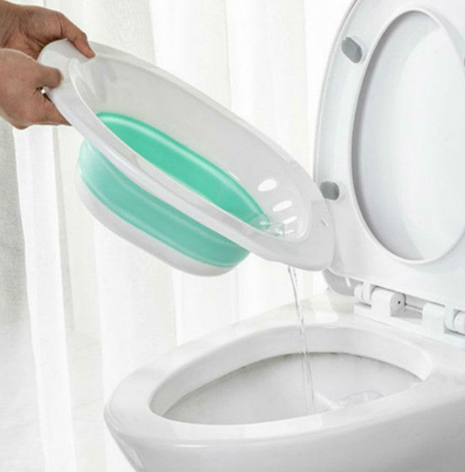 No Squat Collapsible Toilet Bowl Seat for Soothing Postpartum Sitz Bath and Hemorrhoids Surgery