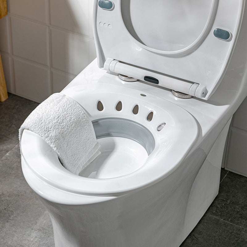 No Squat Collapsible Toilet Bowl Seat for Soothing Postpartum Sitz Bath and Hemorrhoids Surgery