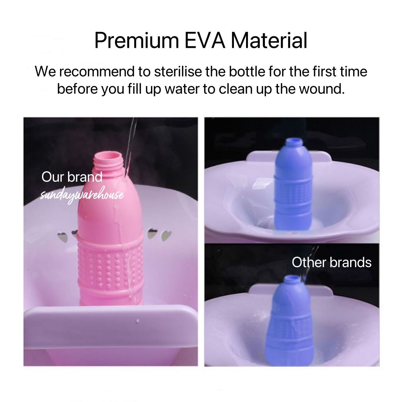 500ML (Unisex) Peri Bottle for Postpartum Women, Portable Travel Bidet for Baby, Hemorrhoids Patients, or Bedridden Patient Menstrual Cup Buddy