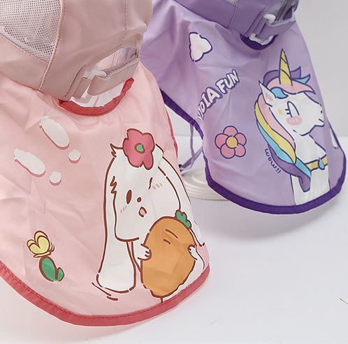 Cooling Fan Cartoon Hat Kids 3-12Years Quick Drying Solar Powered Sun Protective Children Fishing