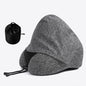 Neck Protection Memory Foam Headrest Pillow U-shaped Travel Pillow with Buckle and Hood